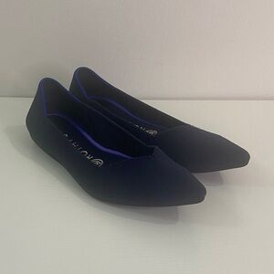 Rothy's Navy Blue Pointed Toe Flats